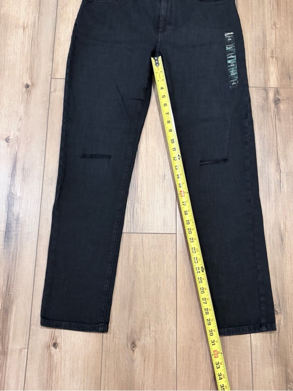 Banana Republic Girlfriend Jeans Black Distressed Tall 29/8 Minimalist Capsule - Picture 11 of 12